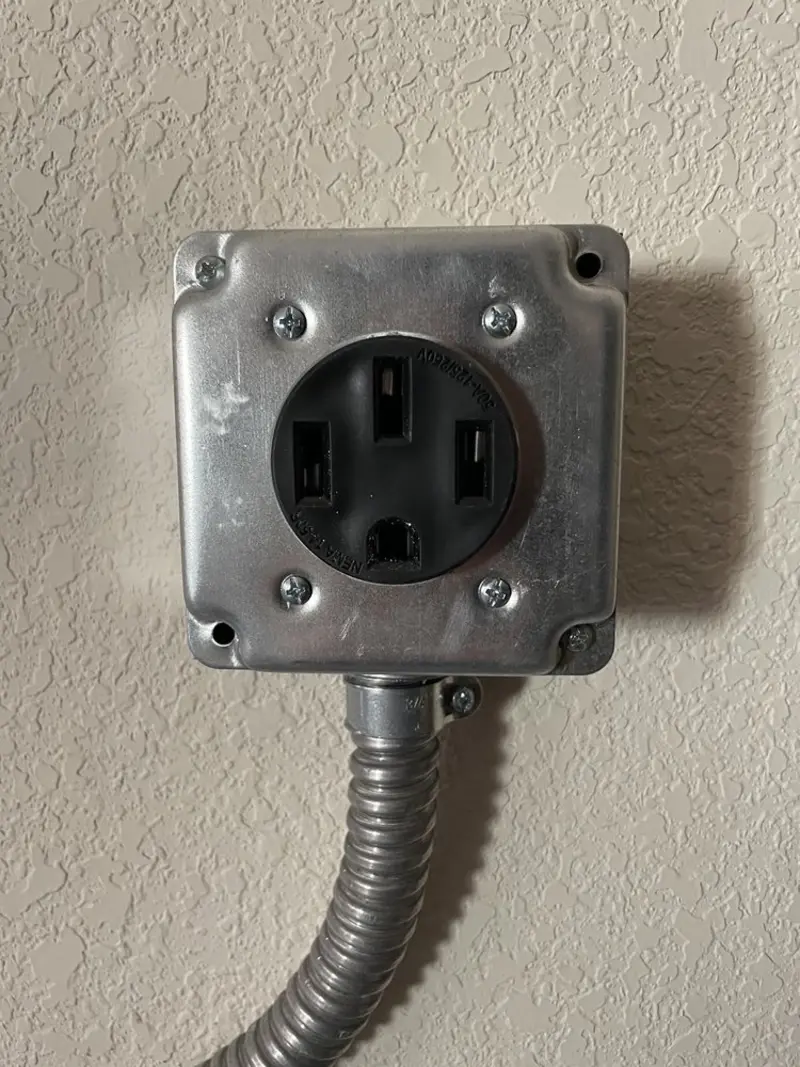 NEMA 14-50 outlet installed for Electrical Panel Upgrade in Scriba
